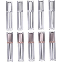 Healeved Lip Glaze Lipstick Empty Tube Lip Balm Tube Refillable Lip Gloss Bottles Clear Lip Gloss Lip Gloss Tubes with Magic Wand Lip Gloss Wand Empty Tube Plastic Pack of 10