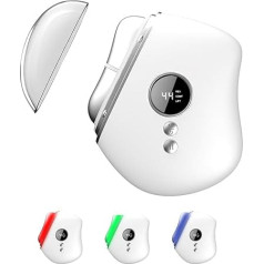 EMS Gua Sha Electric Face Scraper Massager with Heat and Vibration, 3 Colours LED Gua Sha Tool with Red Light Therapy, Face Shaping Device for Skin Tightening, Anti-Ageing and Toning