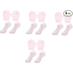 Healeved 4 Sets of Hand Mask Gloves Socks for Dry, Cracked Feet Socks for Soft Feet Moisturising Foot Mask Moisturising Foot Socks Pink Gel 2 Pairs x 4