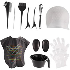 Beaupretty 1 Set Hairdressing Ear Cover Trimmer Hair Dye Bowl and Brush Clipper Cleaner Hairdressing Collar Hairdressing Cape Hair Clips Apron Hair Dye Hair Clips Black