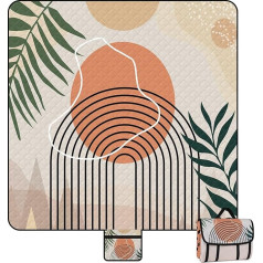 Jopee Picnic Blanket Waterproof 200 x 200 cm Boho Washable Beach Blanket Sand-Free for 4-6 People, Lightweight and Portable Beach Mat with Carry Handle, Portable Picnic Blanket for Picnic, Hiking,