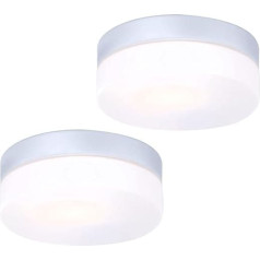 GLOBO 2er Set RGB LED Außen Decken Lampen ALU Terrassen Fernbedienung Bade Zimmer Glas Leuchten dimmbar