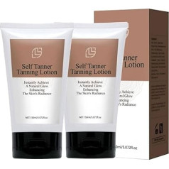 Tanning Lotion Self Tanner, Natural and Organic Ingredients Sunless Browning Lotion Concealer Even Tone, Gradual Tanning Lotions Tanner for Men and Women, Streak-Free Fake Tan, Fair to Medium (2