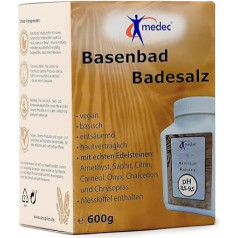 medec® Bath Salt Base Bath [with Real Gemstones] 600 g in Food Grade | Bath Salt | Basic Bath Salt | Base Bath Detoxification Deacidification