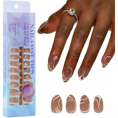 Soft Gels Nails Tips Press On Nails 3 In1 X Coat Tips 14 Größen Vorgefärbte Fake Nails Extensions French Nails Tips Geschenke