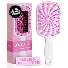 FHI Heat UNbrush Plus - Curly Hair Brush for Gentle and Effective Detangling on Wet or Dry Fragile Hair Types - Detangling Brush with 84 UltraFlex Bristles, Ultra Light, Ventilated