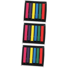 MAGICLULU Pack of 3 6 Hair Chalks Hair Dye Temporary Washable Hair Chalk Pens Pastel Marker Hair Colour Set Hair Colour Chalk Pastel Pencils Wax Crayons Girls Gift Miss