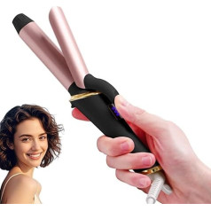 Mini Curling Iron, 25mm, Curling Iron for Travel, 5 Adjustable Temperatures from 120-200°C, Fast Heating, 110-240V Voltage