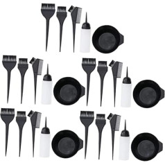 FRCOLOR 5 Sets Colouring Bowl Mixing Bowl Kit for Hair Colour Brush Highlighter Black