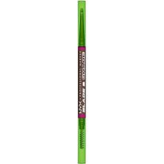 NYX Professional Makeup Eyebrow Pencil with Double-Sided Tip for Defining Eyebrows, Smudge-proof and Colourfast up to 16 Hours Vegan Formula, Blade & Shade Nano, Colour: Brunette