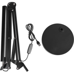 TYCIONG Desk Lamp, Desk Lamp with Adjustable Arm, Desk Lamp with Swivel Arm, USB, Foldable, Eye-friendly, LED Table Lamp with Multiple Joints and