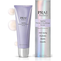 PRAI BEAUTY - Ageless Throat & Decolletage Advanced Anti-Wrinkle Face Serum for Women, Mature Skin - Firming, Brightening and Moisturising - Anti-Ageing Whitening Serum | 120 ml