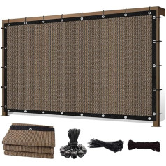 90% Sun Protection Cloth with Eyelets 30x40cm Mocha Pergola Shade Cover Canopy Net Tarpaulin Privacy Screen for Patio Outdoor Garden Backyard