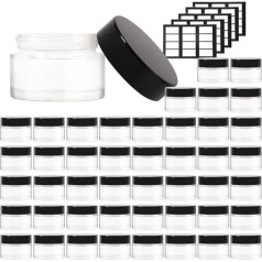 46 Pcs Round Empty Cosmetic Containers Refillable Jars with Lids for Face Cream, Lotions, Powders, Ointments, Ointments, Potravel Storage, 1oz