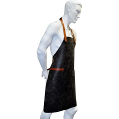 New High Quality Leather Apron/BBQ Apron Waiter Apron Leather Series Case Cover ((Barista Catering & Grilling)) – 2 Auswähl Colours – L – 62.5 x 85 cm, Vintage-black