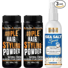 Hair Styling Powder Natural Look Hairdressing Powder for Men, Powder Volume & Texturisation, Flexible Hold, Easy to Apply, Powder, Texture, Hair, Men, Sea Salt Spray for Men, Hairspray for Men