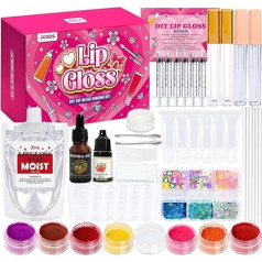 Make Your Own Lip Gloss, JUYRLE Lipstick Making Kit, Non-Toxic DIY Lip Gloss Set Girls Make Yourself, Funny Lip Gloss Cosmetic Make Up Gift for Women/Children