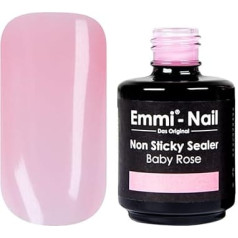 Emmi-Nail Non Sticky Sealer Baby Rose 14 ml - Medium Viscosity Sealing Gel - No Sweat Layer & HEMA Free - UV/LED Top Coat with High Gloss - Perfect for Baby Boomers & French Nails, Vegan