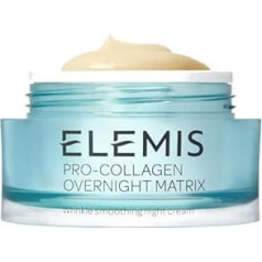 Elemis Pro-Kollagen Overnight Matrix, Anti-Wrinkle Night Cream, Anti-Ageing Repair Cream, Drone Peptide Technology, Smooths, Firms, Silicone-Free, 50 ml