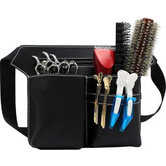 LVUNZJCA Friseurscherentasche für Friseure, Holstertasche, Scherentasche mit Hüftgurt für Friseure (Noir)