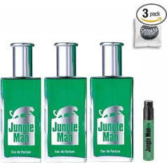 Jungle Man Eau de Parfum 50 ml with Free Fragrance Sample Pack of 3