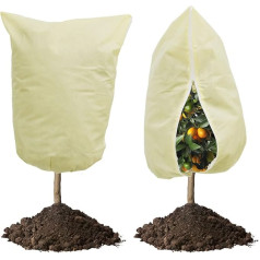 Pflanzenvlies Frostschutzbeutel, dickere 80 g/m² Gartenvliesbeutel (2 Stück/120 cm x 180 cm)