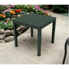 Vicenza Outdoor Table, Square Garden Table, Fixed Coffee Table for Indoor and Outdoor Use, 100% Made in Italy, 100% Made in Italy, 78 x 78 x 72 cm, Anthracite