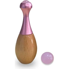 Small Waist Jade Massage Roller Ball Eye Face Massage Stick Scraping Roller for Face/227 (Color : Pink)