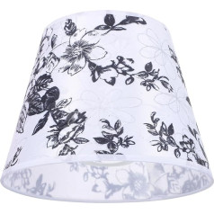 SOLUSTRE Fabric Lampshade Bedside Lamp Shade E27 Table Lamp Lampshade Black White Protective Cover for Desk Lamp Pendant Light Ceiling Light Wall Light Room Hotel Decoration