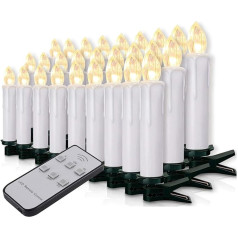 Miafamily 20-60 Christmas LED Candles Christmas Lights, Light Candles, Christmas Tree Candles with Remote Control Wireless Christmas Tree Decorative Candles