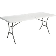 Lifetime 6 ft/1.83 m Essential Fold-in-Half Table, White Granite