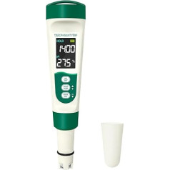 TOFFCAEA PH Meter 2024, Digital 7-in-1 Pool Salt Water Tester for PH, EC, TDS, SALT, S.G, TEMP, ORP, with LCD Display, Water Tester for Swimming Pool, Whirlpool