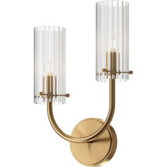 Maytoni Modern Wall Light Arco 2 xG9 Excl. Brass Glass Metal Energy Efficient 40 W for Kitchen, Bedroom, Living Room, Dining Room, Lobby