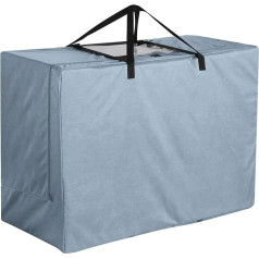 Aufbewahrungstasche für Terrassenmöbel Sitzkissen mit Sichtfenster, staubdichter Outdoor-Bezug und Kissenaufbewahrung, leicht, grau, 154,9 x 71,1 x 45,7 cm, einfach zu tragen