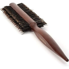 Double Boar & Nylon Bristle Grooming Brush for Parting, Toupeing, Straightening & Volume