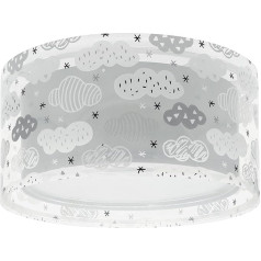 Dalber Ceiling Light Children's Room, Ceiling Light for Children, Clouds Cloud, Grey, Ceiling Light Children's Room, 41416E, E27