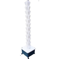 Hydroponics Propagation System, 8 Layers, Garden Hydroponics Propagation System, Vertical Tower Vertical Plant Tower for Hydroponics in Rain for Fruit, Vegetables, White I
