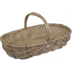Wicker Large Shallow Antique Wash Lined Garden Trugs
