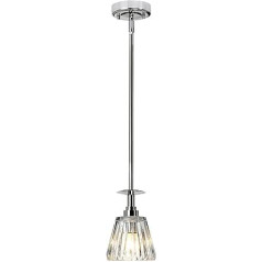 LED Ceiling Light Bathroom IP44 Adjustable Ribbed Glass in Chrome Elegant Design Bathroom Light