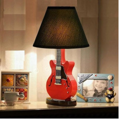 Modern Fashion Creative Cartoon Guitar Lamp Bedroom Dedside Lamp Dimmable Warm Lovely Gift for Kids