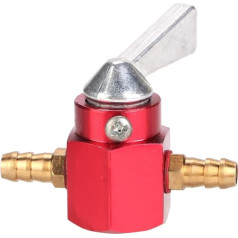 Inline Kraftstoffhahn Schalter, 6mm Cnc Aluminium Inline Gas Kraftstoffhahn Petcock Schalter Für Pit Pro Quad Dirt Bike Atv (Rot)