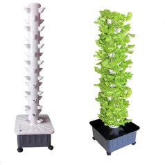 Hydroponics Tower 45 Holes Aquaponics Grow System Hydroponic Growing System Soilless Cultivation Growing System Garden Tower Aeroponics Growing Kit
