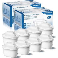 Water Filter Cartridges Replacement for Brita® Marella® Jug Water Filter, Filter Cartridges Compatible with Brita® Maxtra+® Plus Maxtra Pro® All-in-1, Reduces PFAS/PFOA/PFOS (8, 8-PCS)