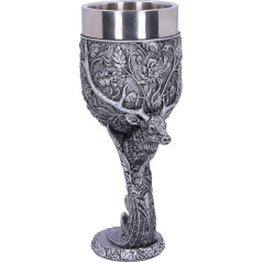 Nemesis Now Monarch of The Glen Stag Head Wine Glass, Silver