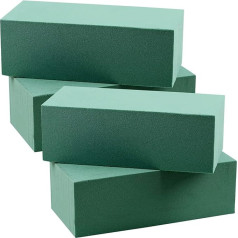 Floral Foam, 4 x Flower Moulds Dry Paste Set 23 x 11 x 7.5 cm, Plug-In Mos, Plug-In Bricks for Flower Arrangements - Sponge for Crafts for Parties, Car, Wedding, Gifts