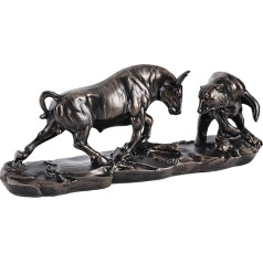 Bull Statue - Wall Street Charging Bull Decor for Finance Office, Stock Market Gifts & Forex Accessories