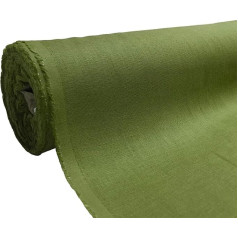 Natural Linen Fabric Soft Clothing Pure Linen Fabric for Handmade Sewing DIY Tailoring Cross Stitch Fashion Bag 100% Linen 140 cm Width - 1 Metre 100 cm x 140 cm Dark Green