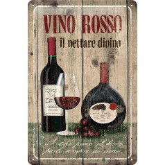 Nostalgic Art Vino Rosso - Tin Sign 20x30cm