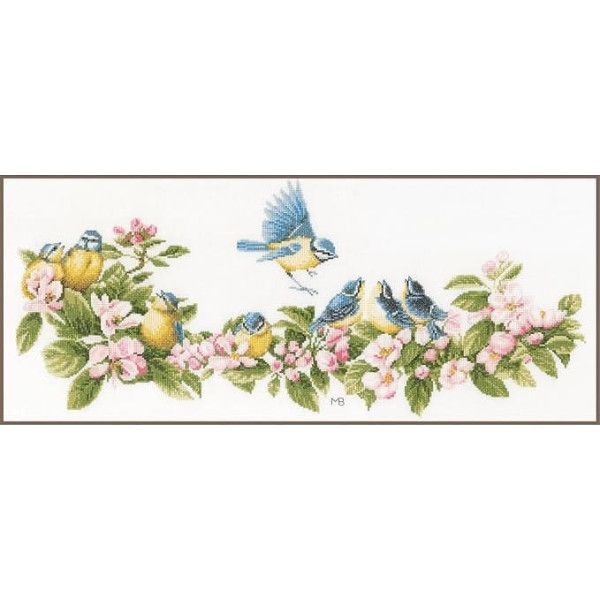 Lanarte Cross Stitch Embroidery Kits Counted Cross Stitch Pictures Set Blue Iron Wall Decoration Handmade Set for Adults 61 x 26 cm DIY Decoration Craft Set Craftsman Creative Gift Set