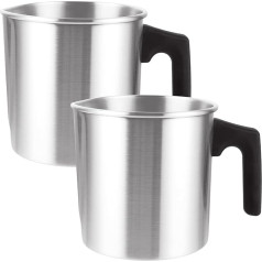 ZOFUN Pack of 2 Melting Pot Candle Making Pot, 1.2 L Wax Melting Pot, Wax Melting Pot, Candle Melting Pot, Melting Bowl, Wax Watering Pot with Spoon for Candle